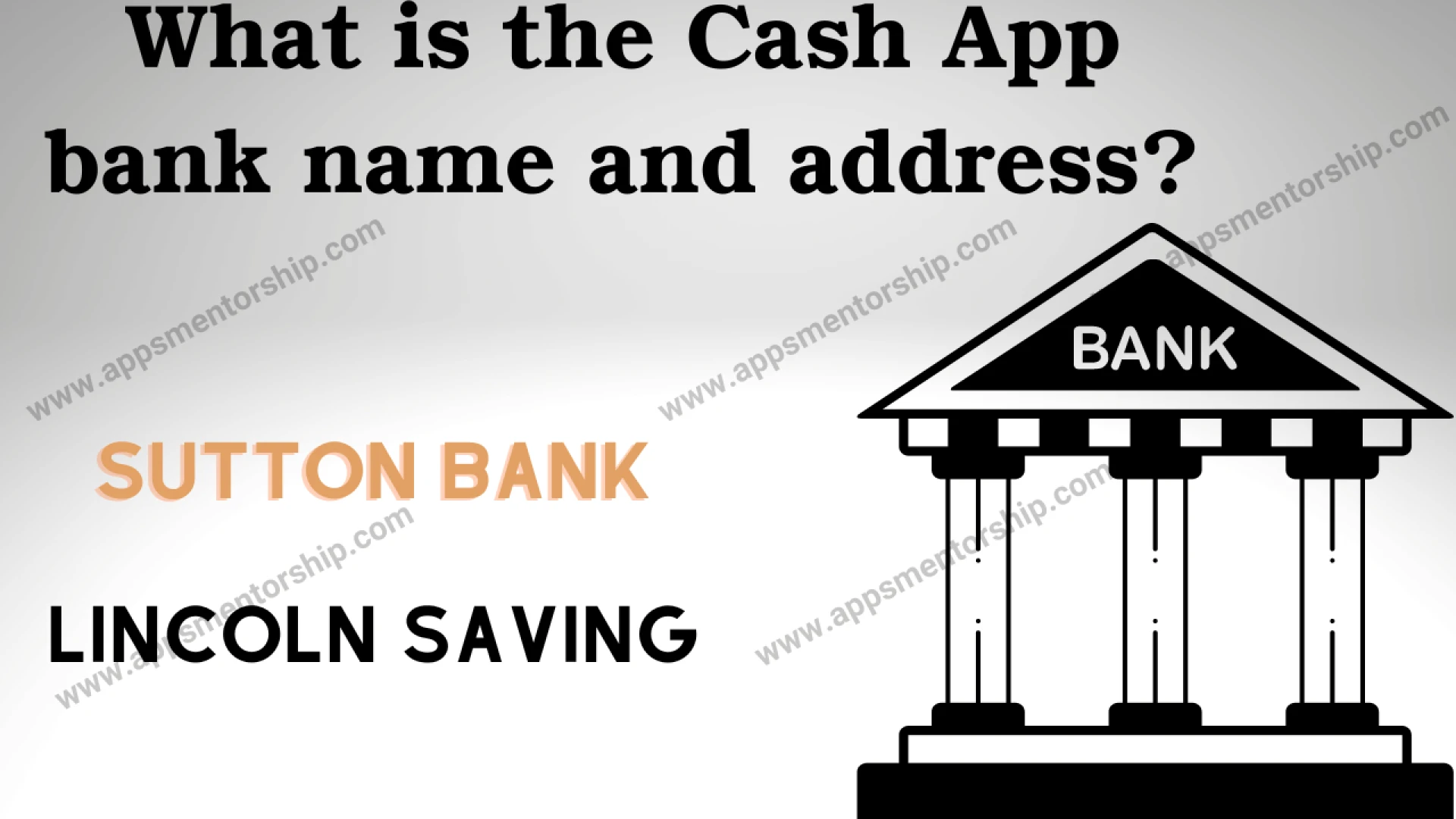 What is a Cash App Bank name and Address?