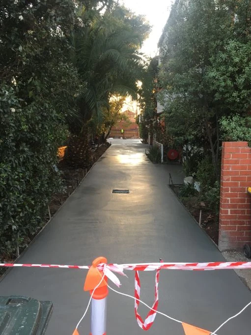 Concrete driveways display the following characteristics