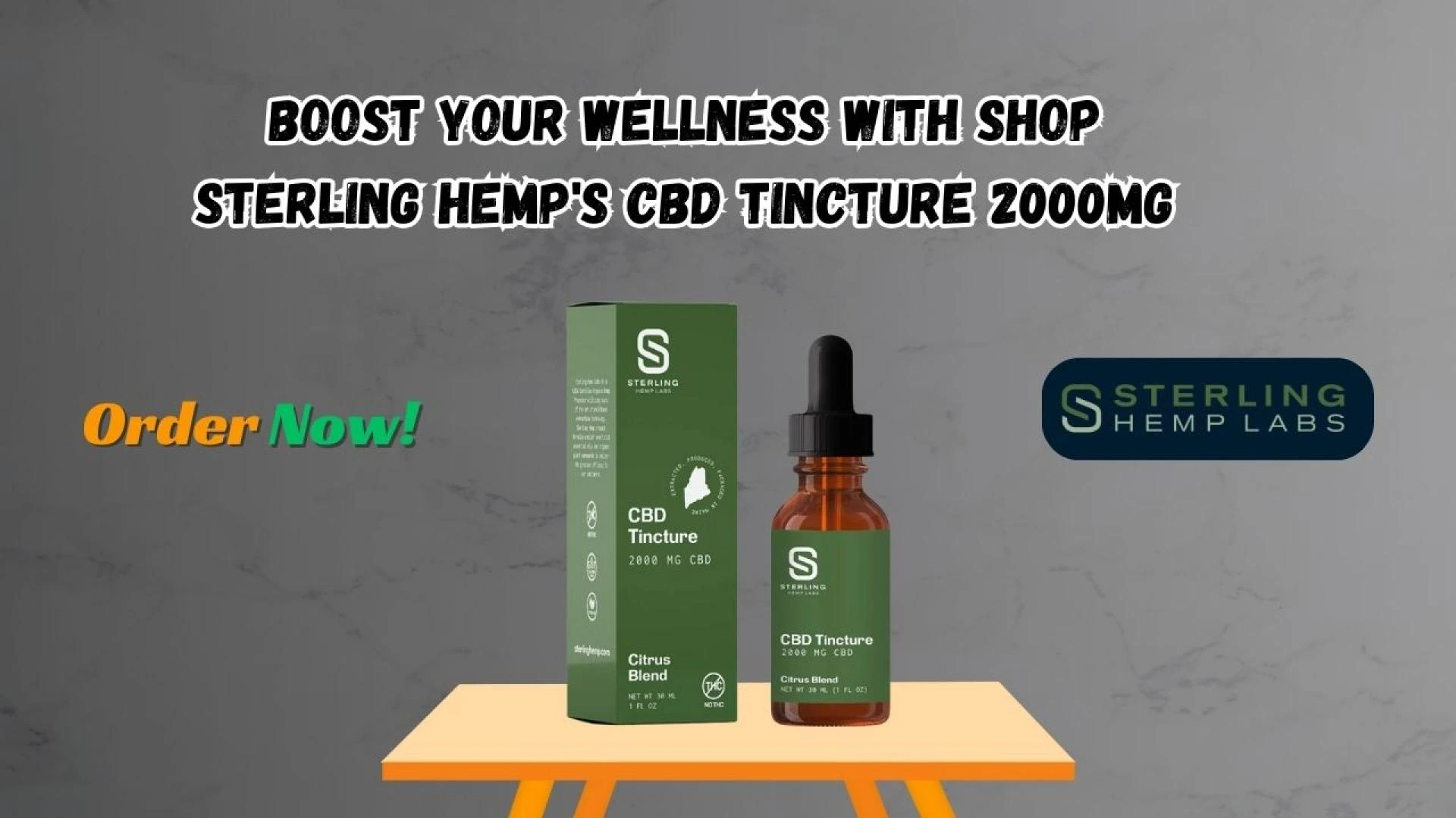 Boost Your Wellness with Shop Sterling Hemp's CBD Tincture 2000MG