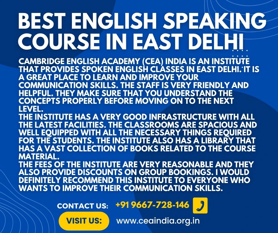 Best English Speaking Institute in East Delhi
