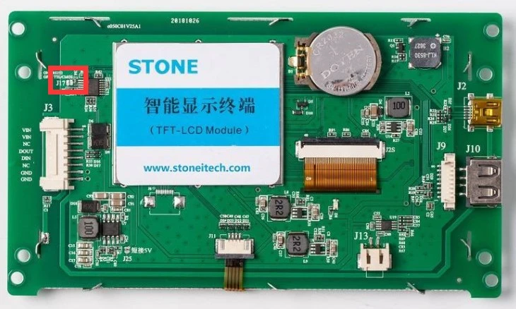 Dual-screen display with RGB and STONE Intelligent TFT LCD Module