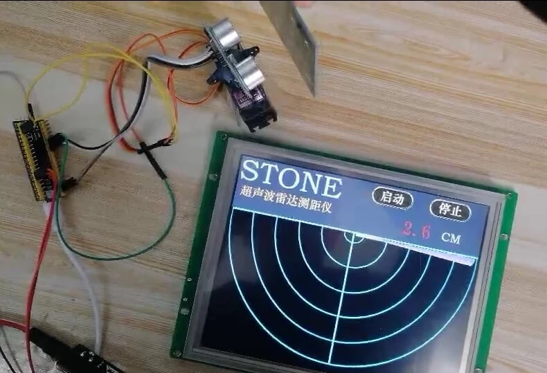 STONE display screen +STM32 MCU + relay module to control smart home appliances