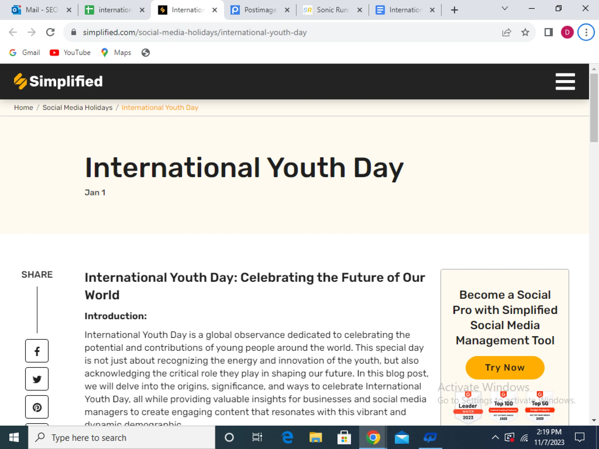 1. What Is International Youth Day?