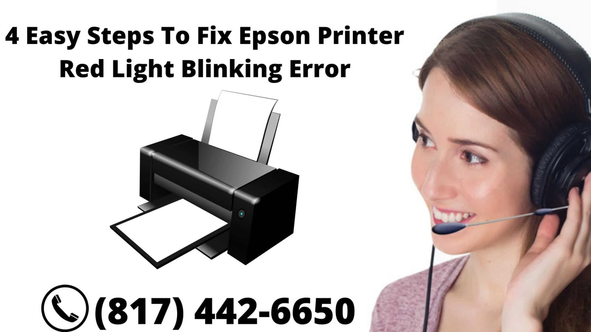 4 Steps To Fix (817) 442-6650 Epson Printer Red Light Blinking Error