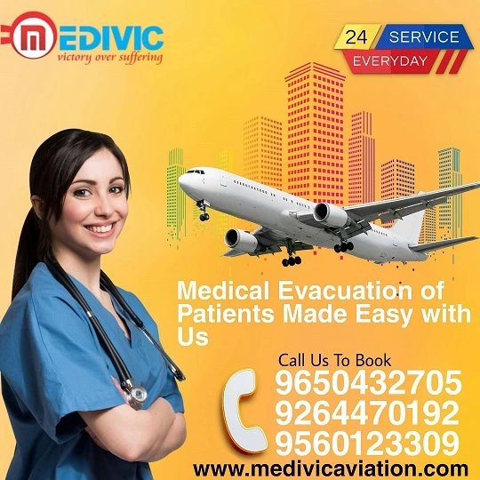 Medivic Aviation Air Ambulance in Patna- Specified Relocation Service Comes with Utmost Vigilance