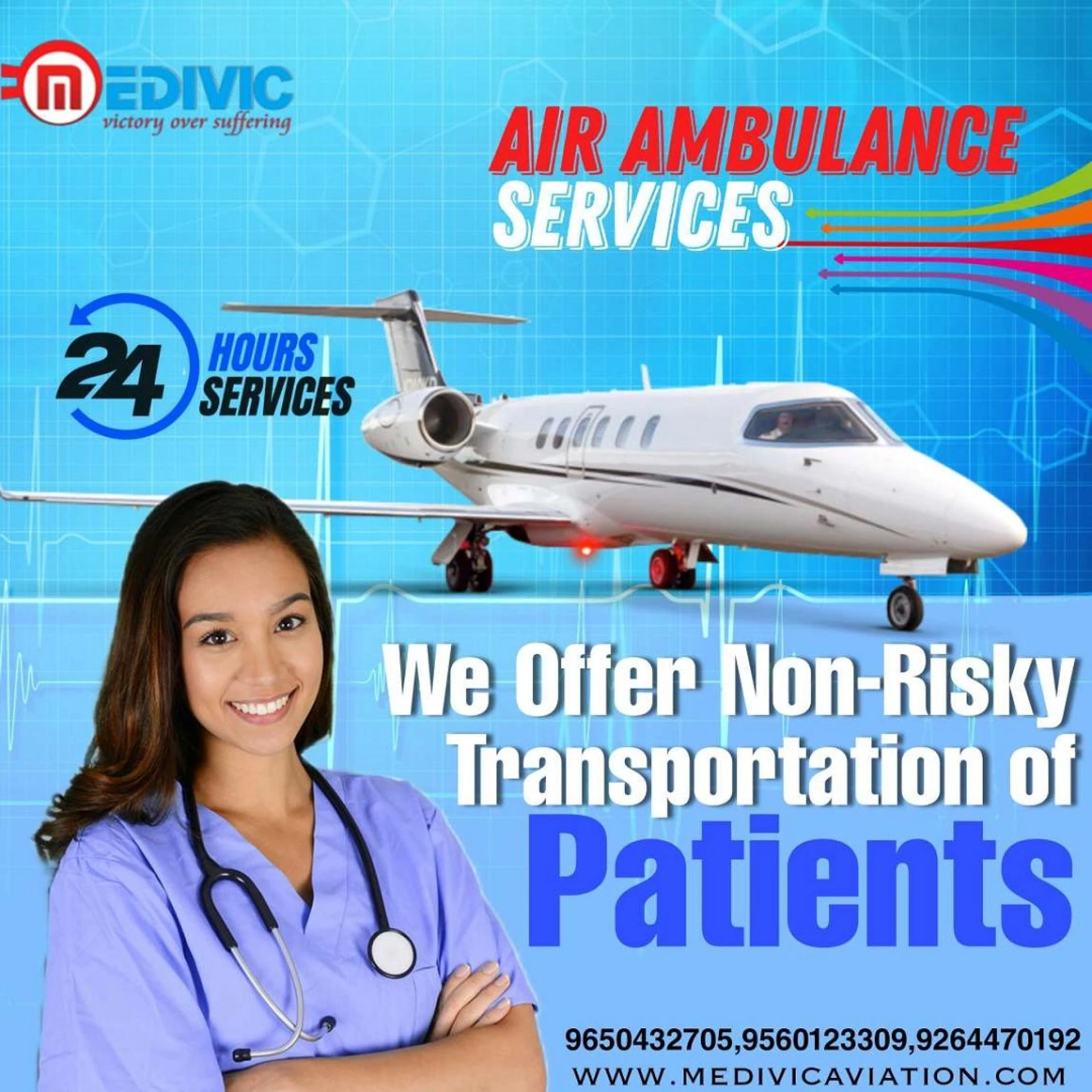 Medivic Aviation Air Ambulance Service in Patna is Demonstrating Virtuousness in Shifting Patients to the Hospitals