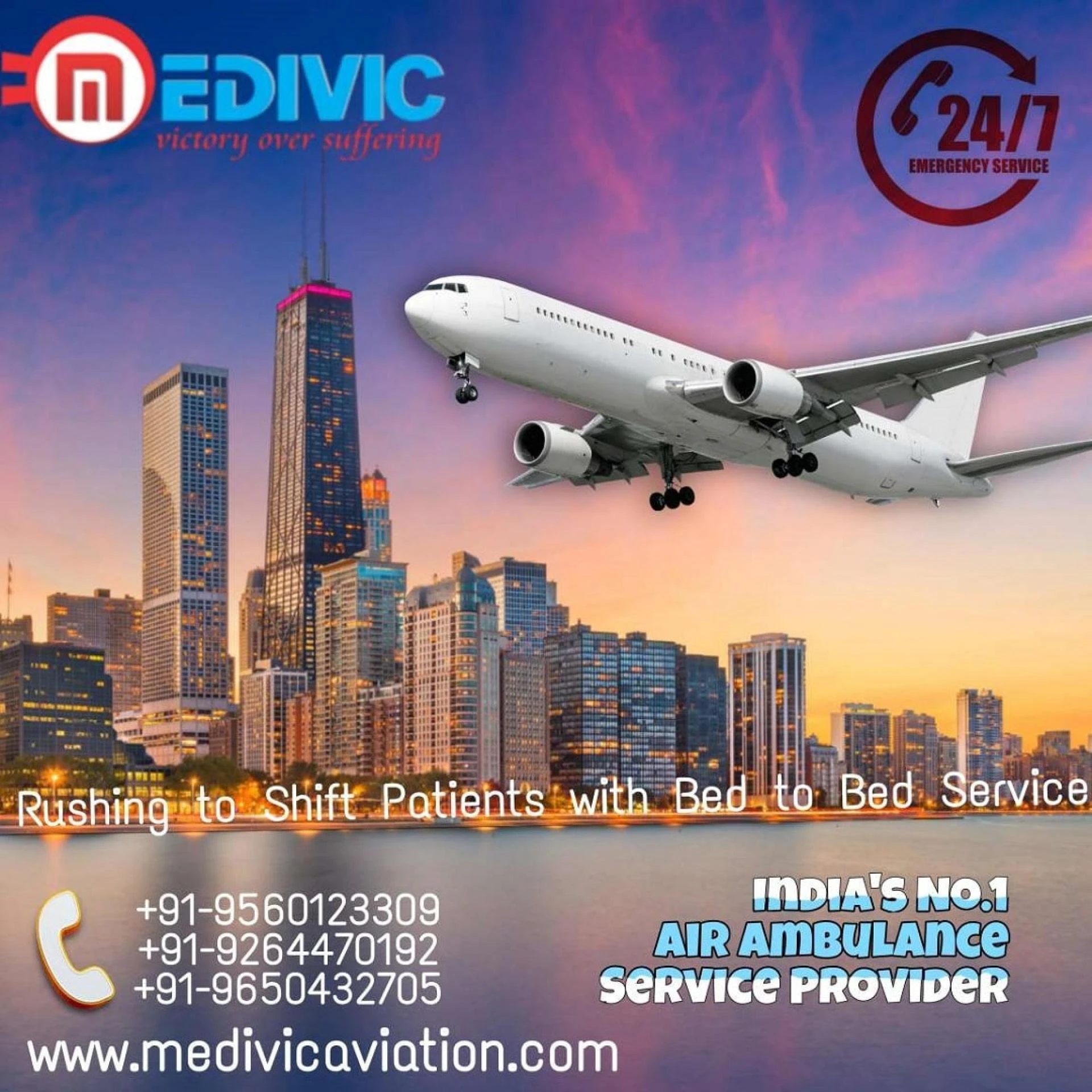 Medivic Aviation Air Ambulance in Varanasi Offers a Truly Customized Solution for Medical Evacuation