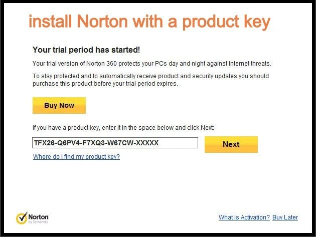 How Do i Install Norton with a Product Key