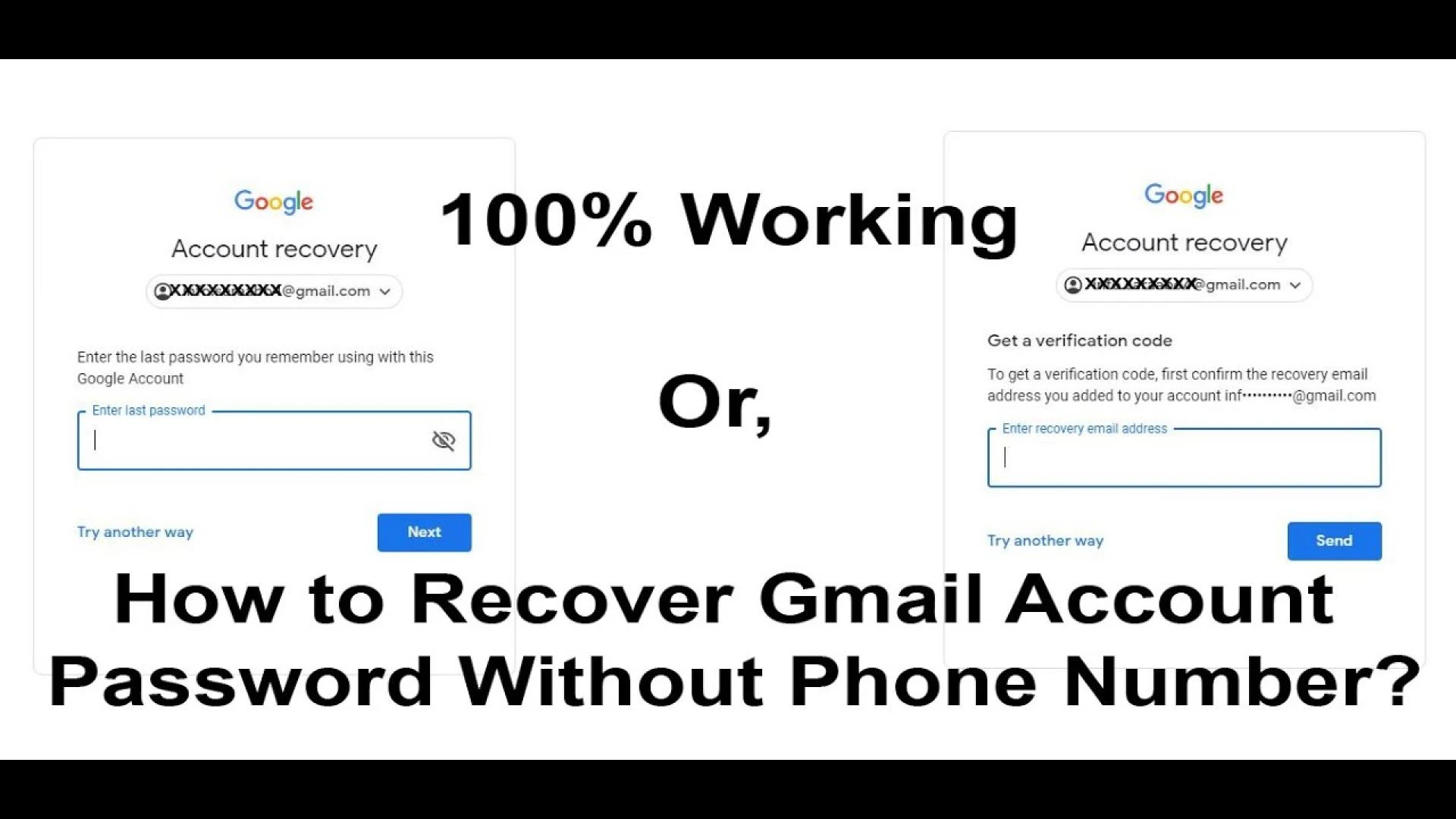 How To Recover Gmail Password Without Phone Number And Recovery Email