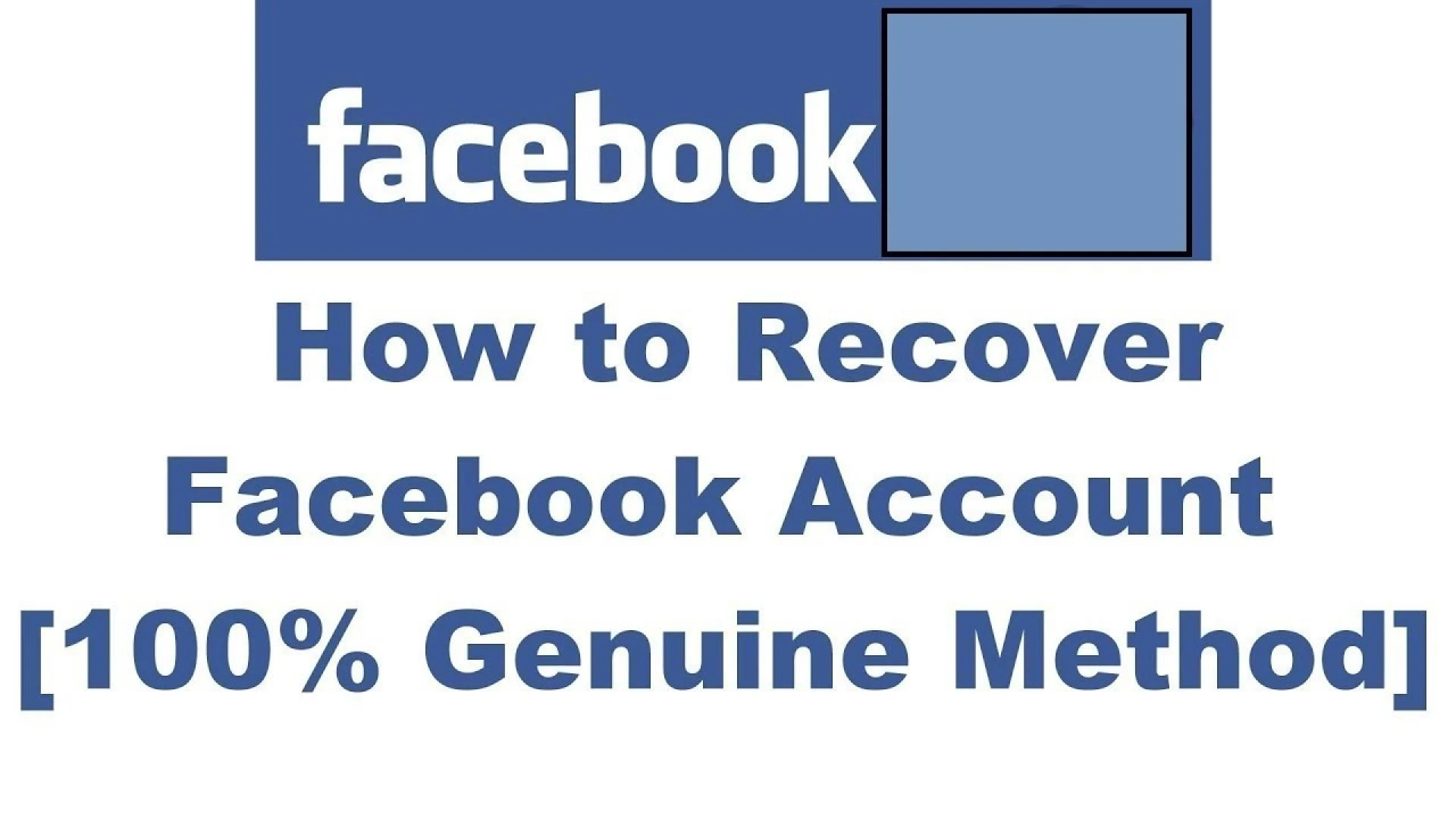 How To Recover My Facebook Account