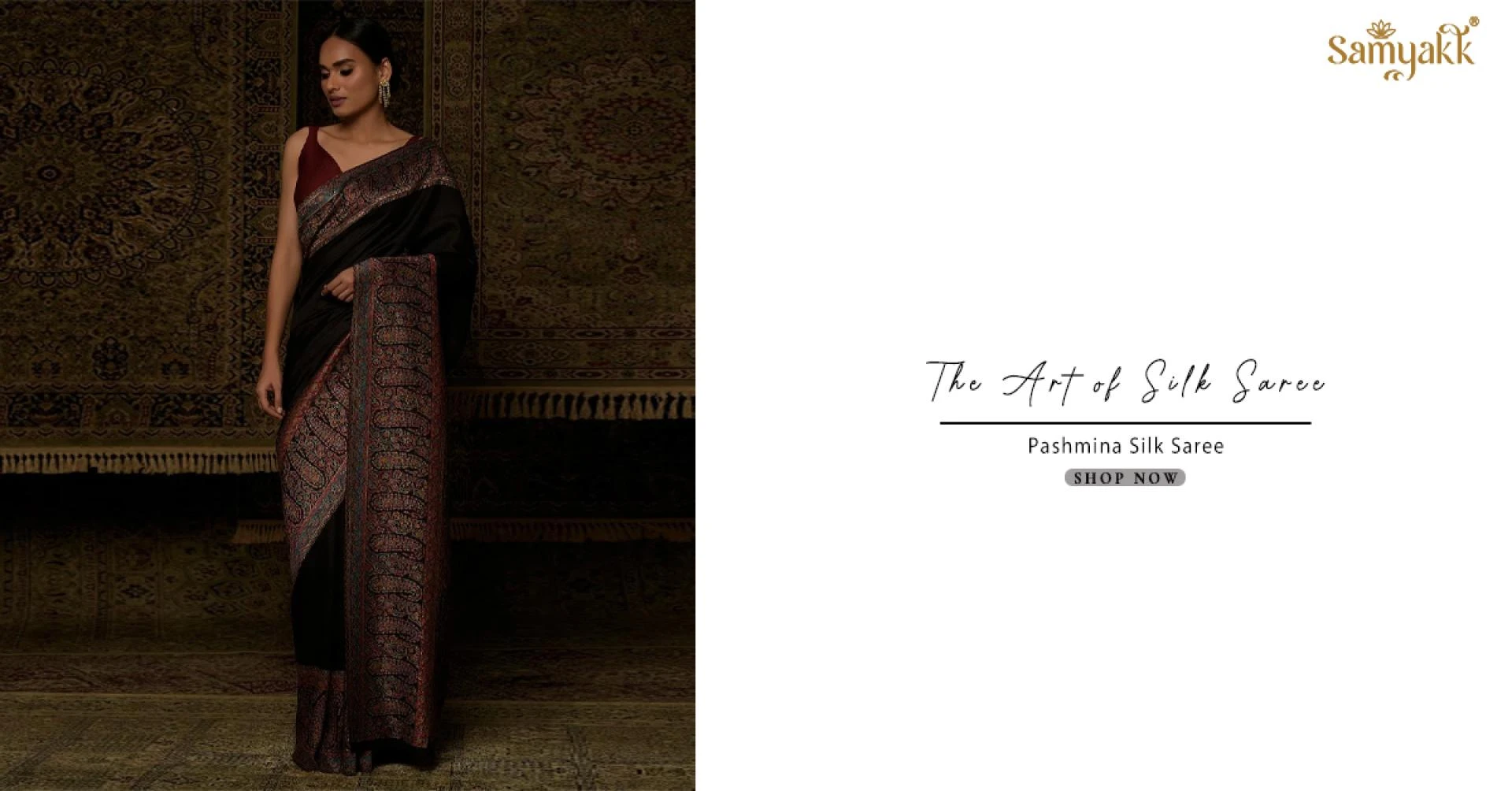 Woven Luxury: Samyakk Pashmina Silk Sarees for Timeless Elegance