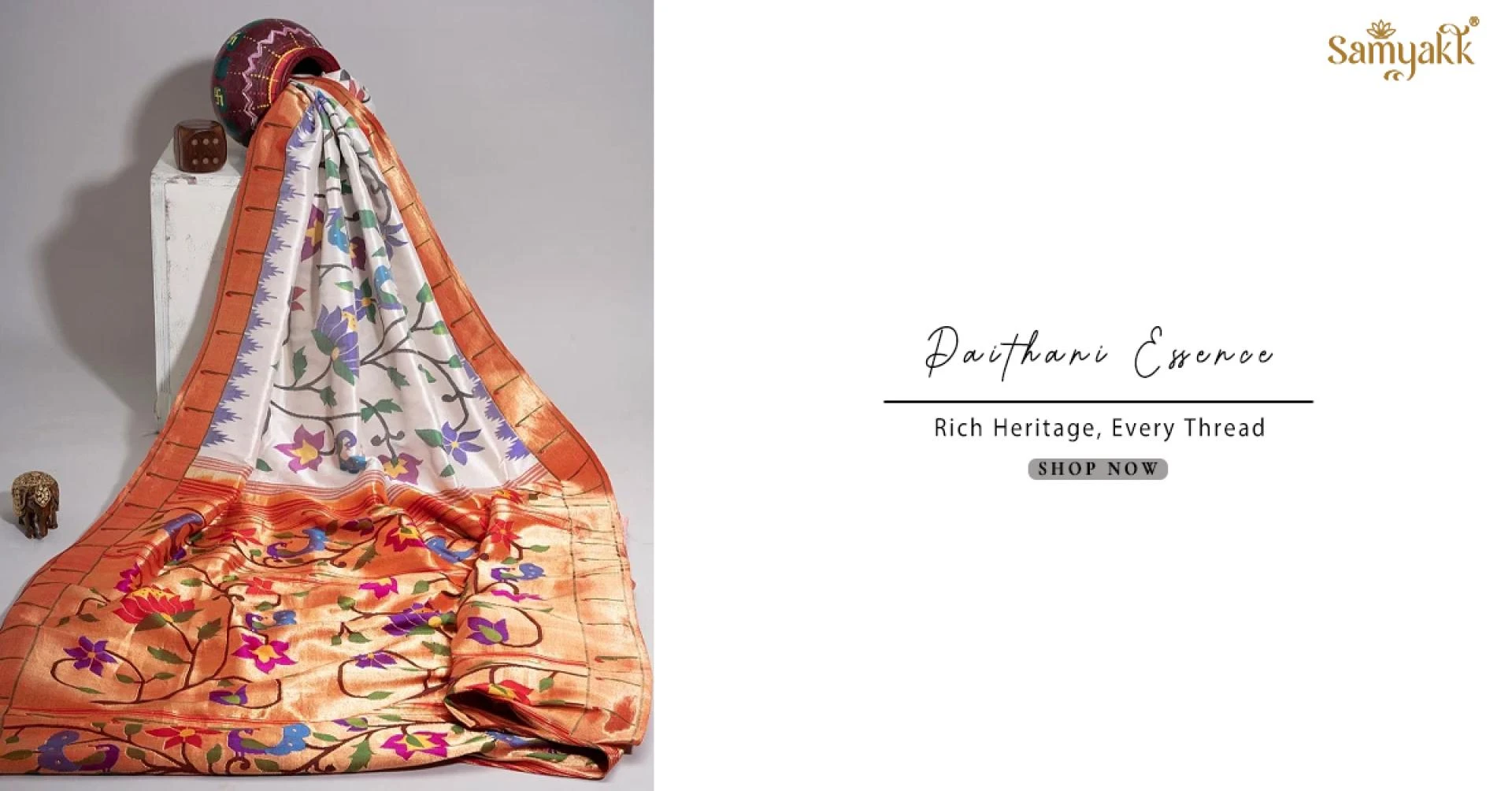 Draped in Legacy: Unveiling the Timeless Paithani Saree at Samyakk