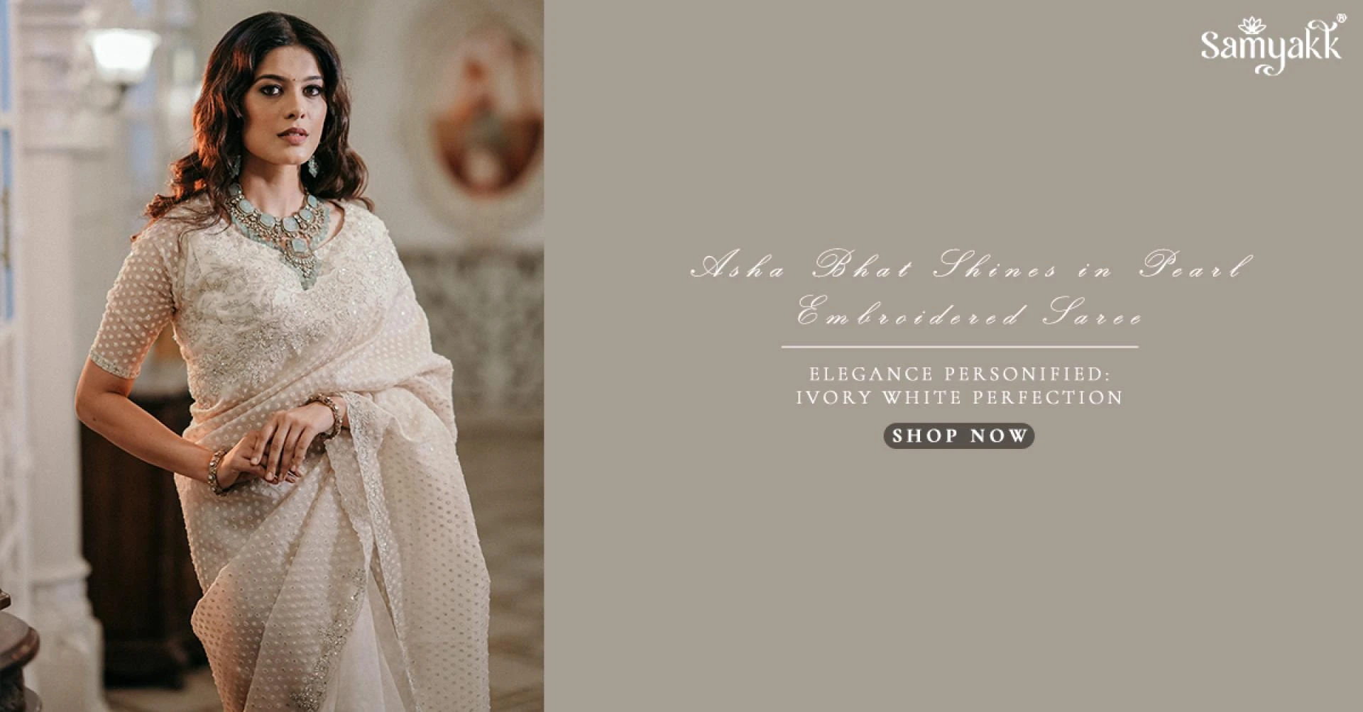 Get Asha Bhat Iconic Look with Samyakk Organza Saree