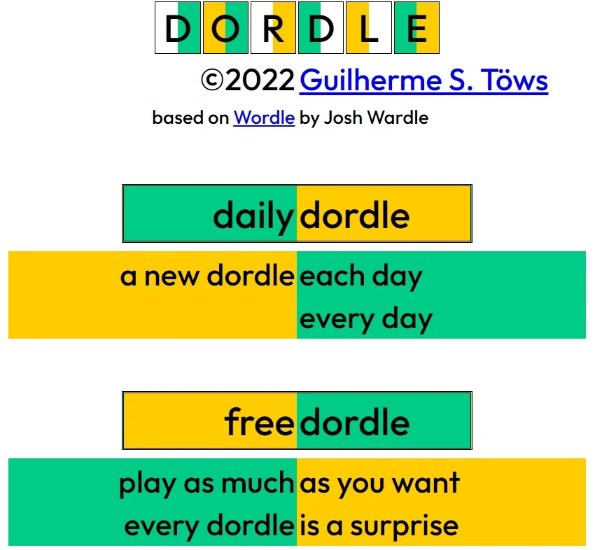 Why is Dordle so attractive to game participants?