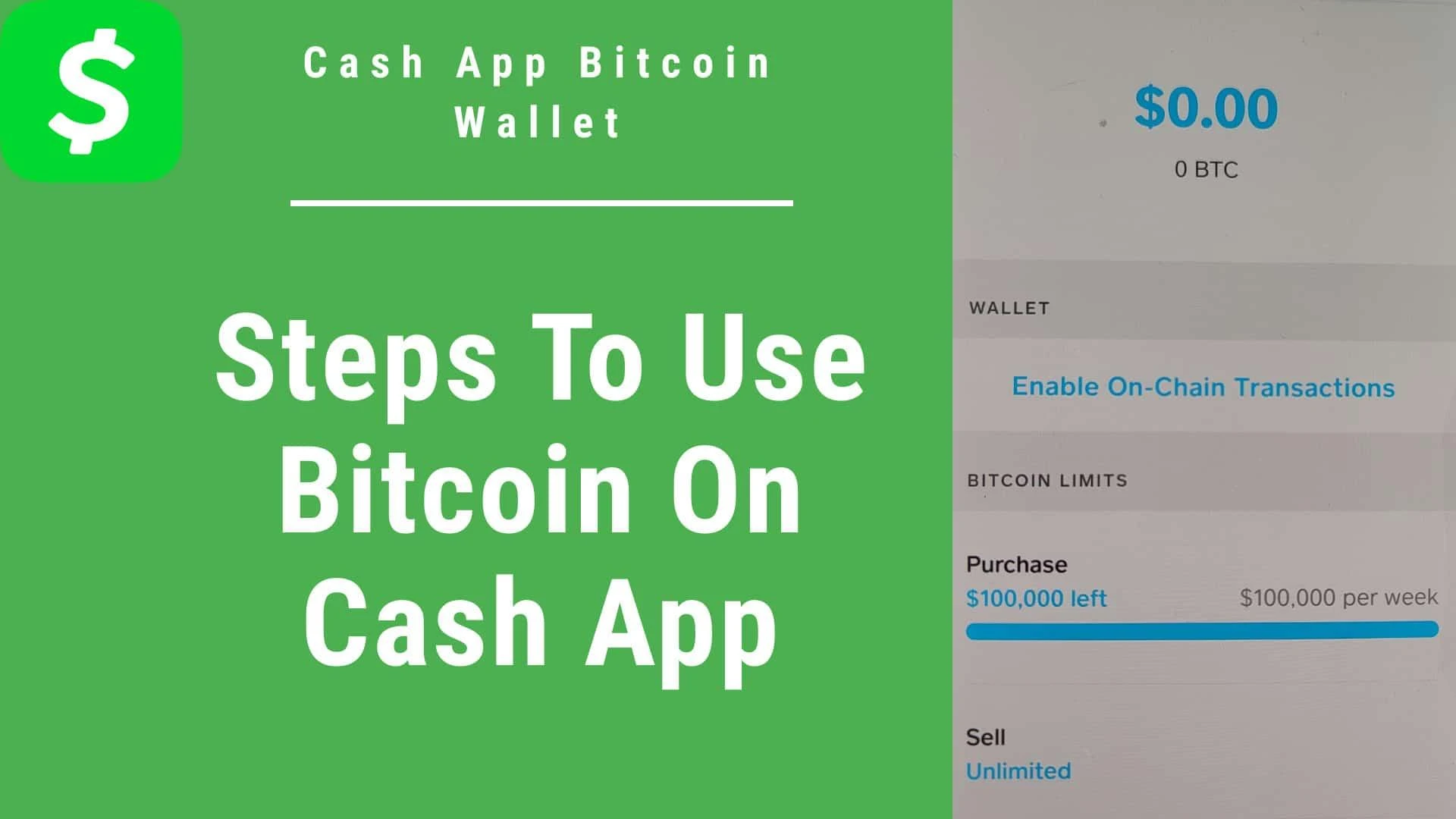 How to enable bitcoin on Cash App