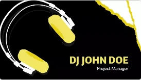 Free, Printable and Customizable DJ Business Card Maker