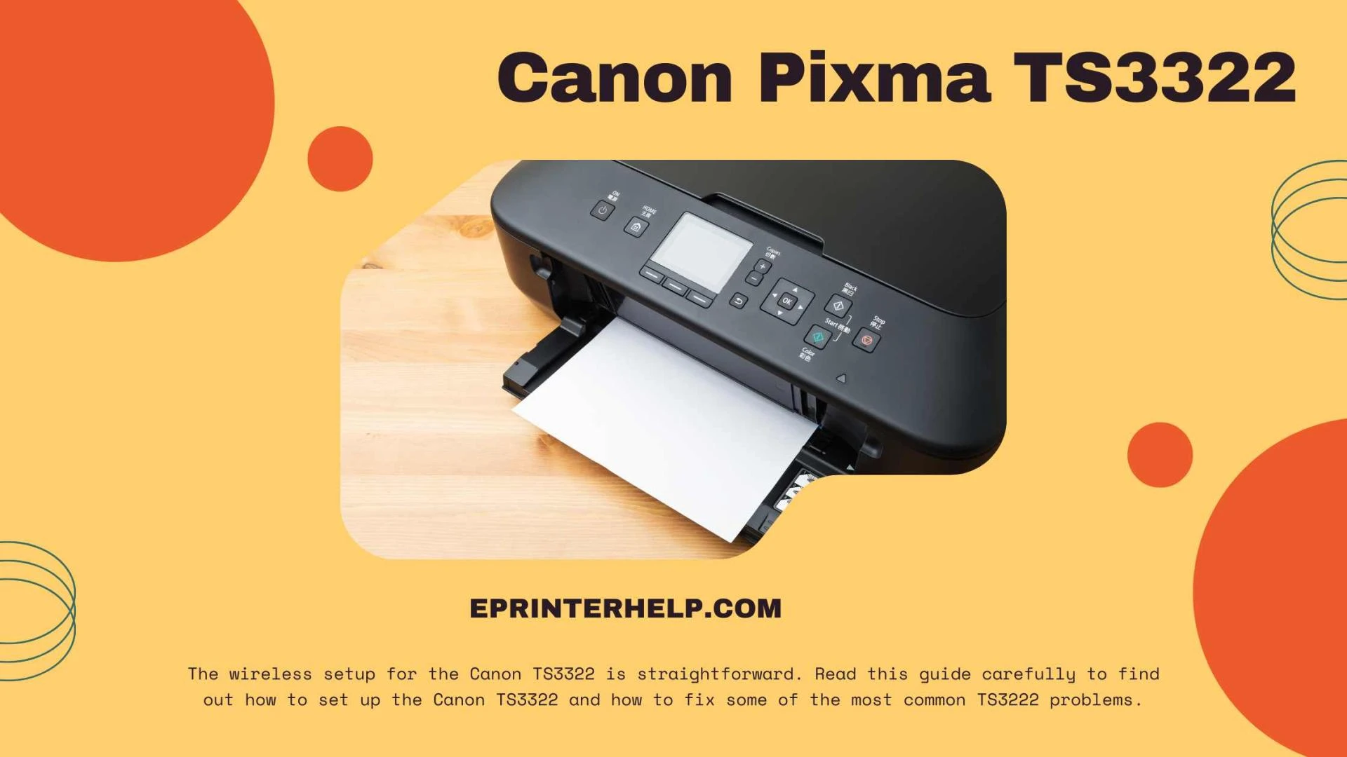 the Canon TS3322 manually configure or install