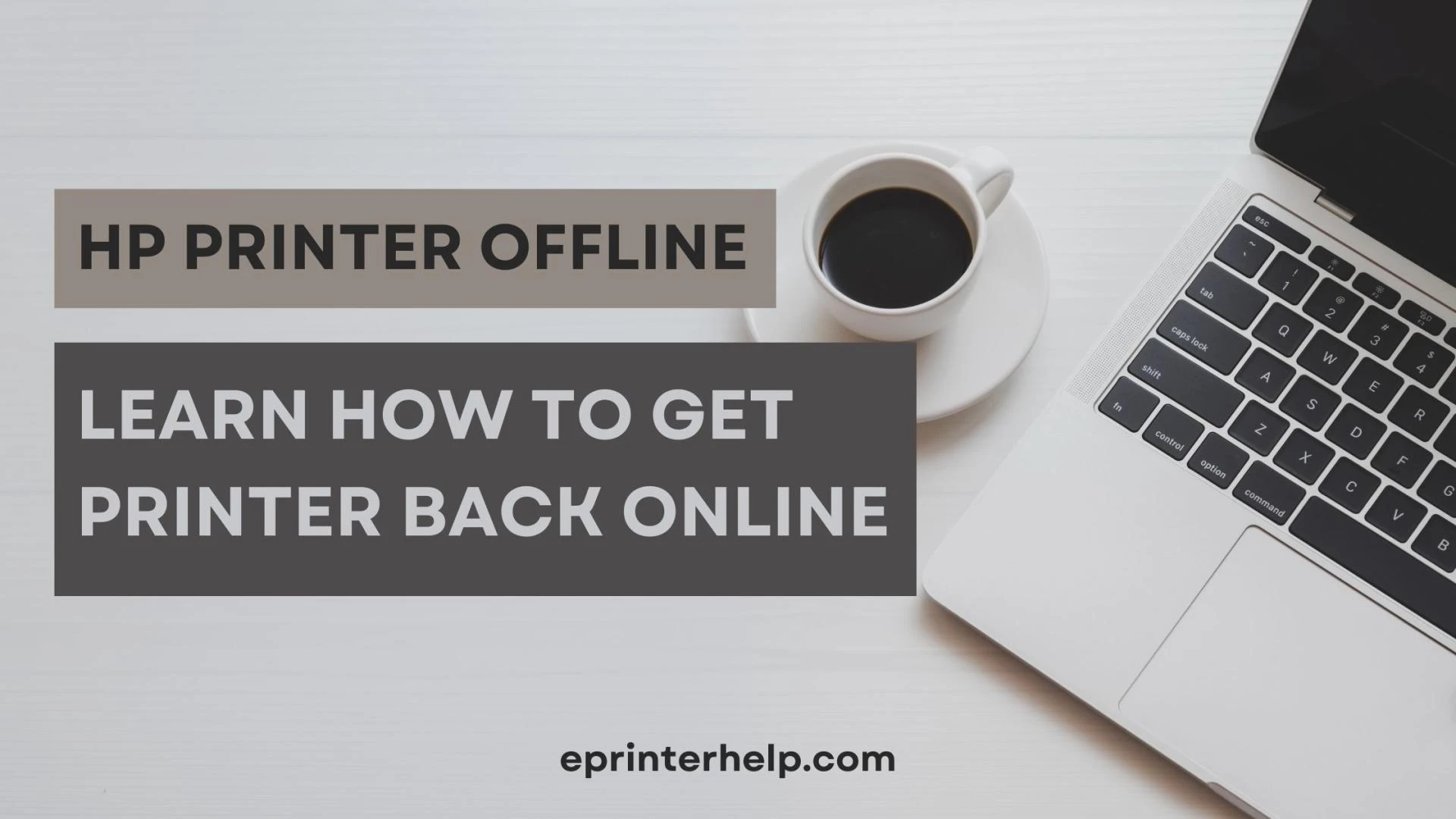 My HP printer's status page says it's not available; why is that?