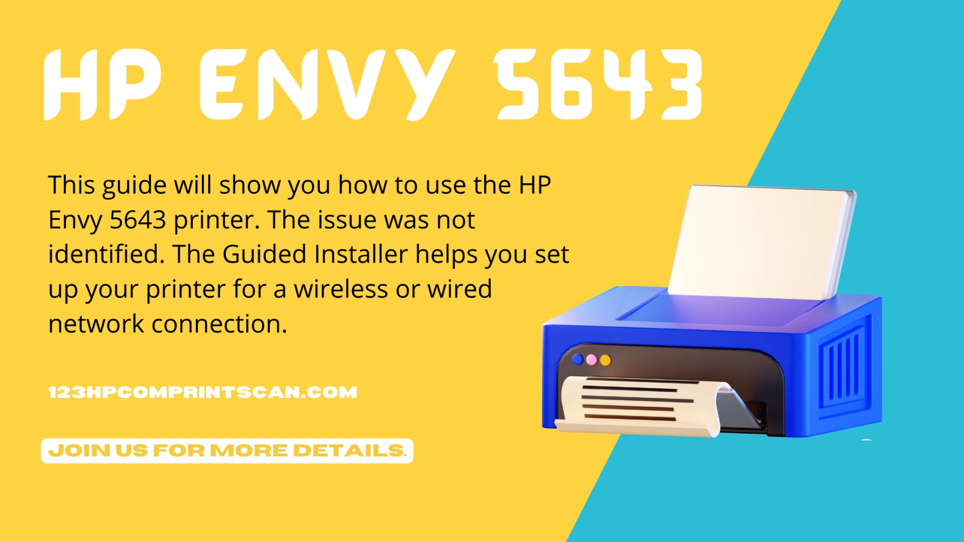 What are the steps to setting up the HP Envy 5643 printer?