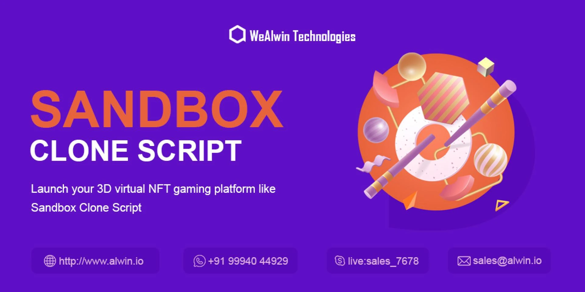 Sandbox clone script - Create your own 3D Metaverse NFT marketplace like Sandbox.