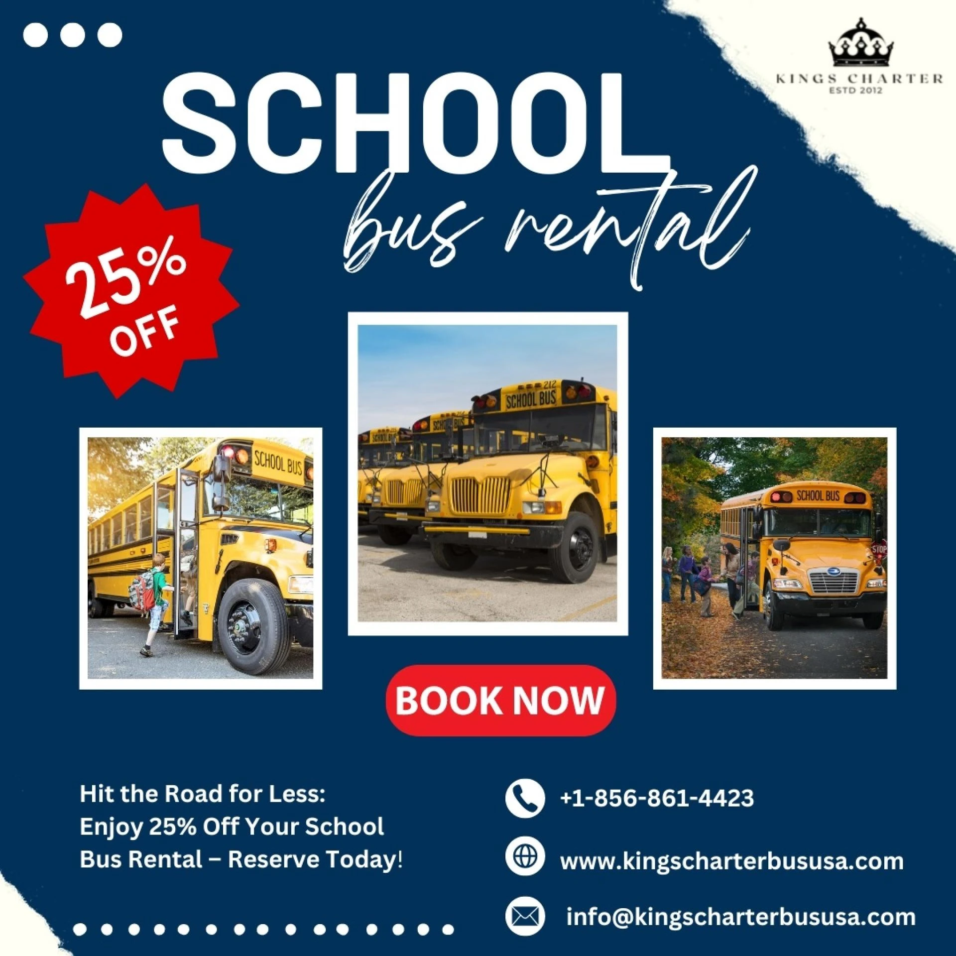 "Plan Your Next School Outing with 25% Off on School Bus Rentals – Limited Time!"
