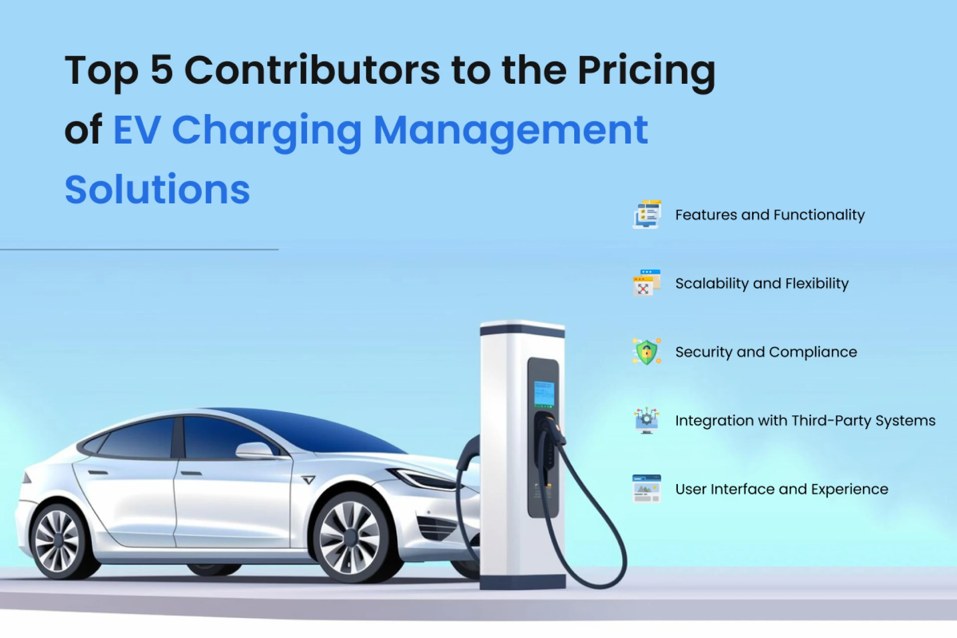 Top 5 Contributors to the Pricing of EV Charging Management Solutions