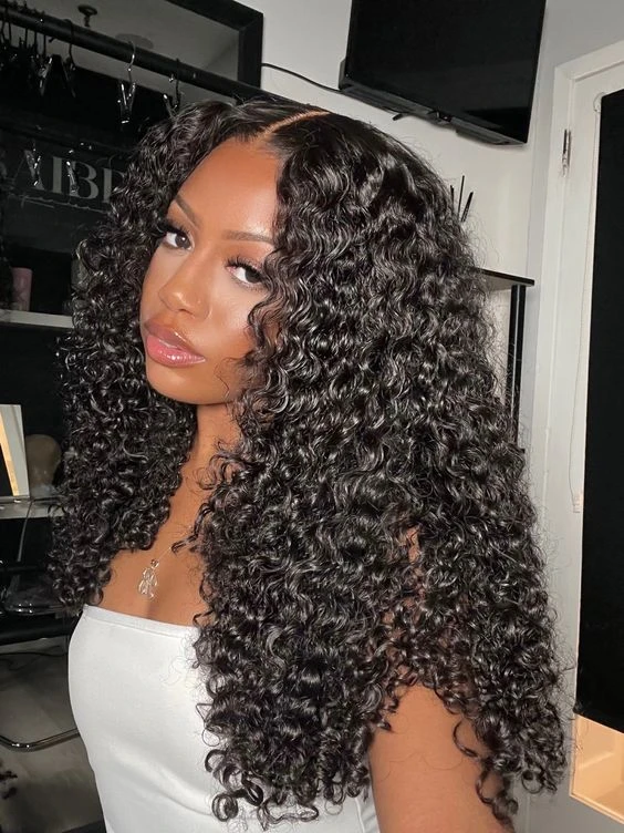 Parting Perfection: Styling Adventures with Middle Part Curly Locks