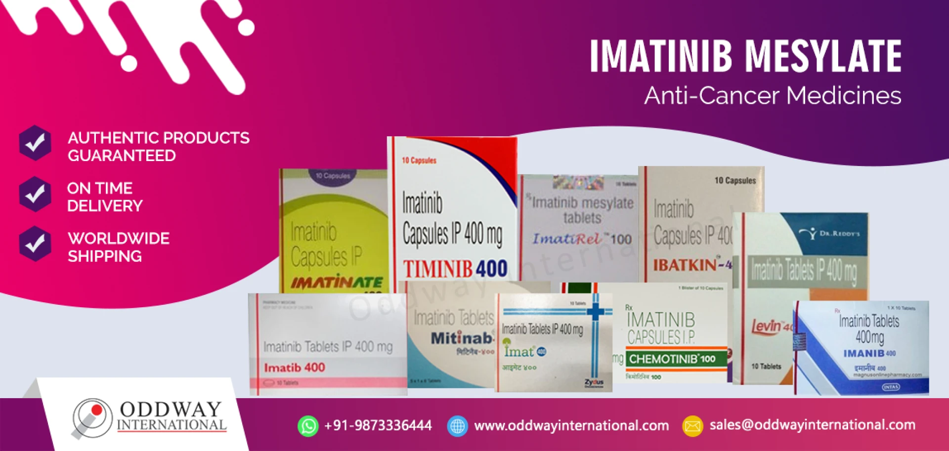 Imatinib 400mg Tablets Supplier &amp; Exporter