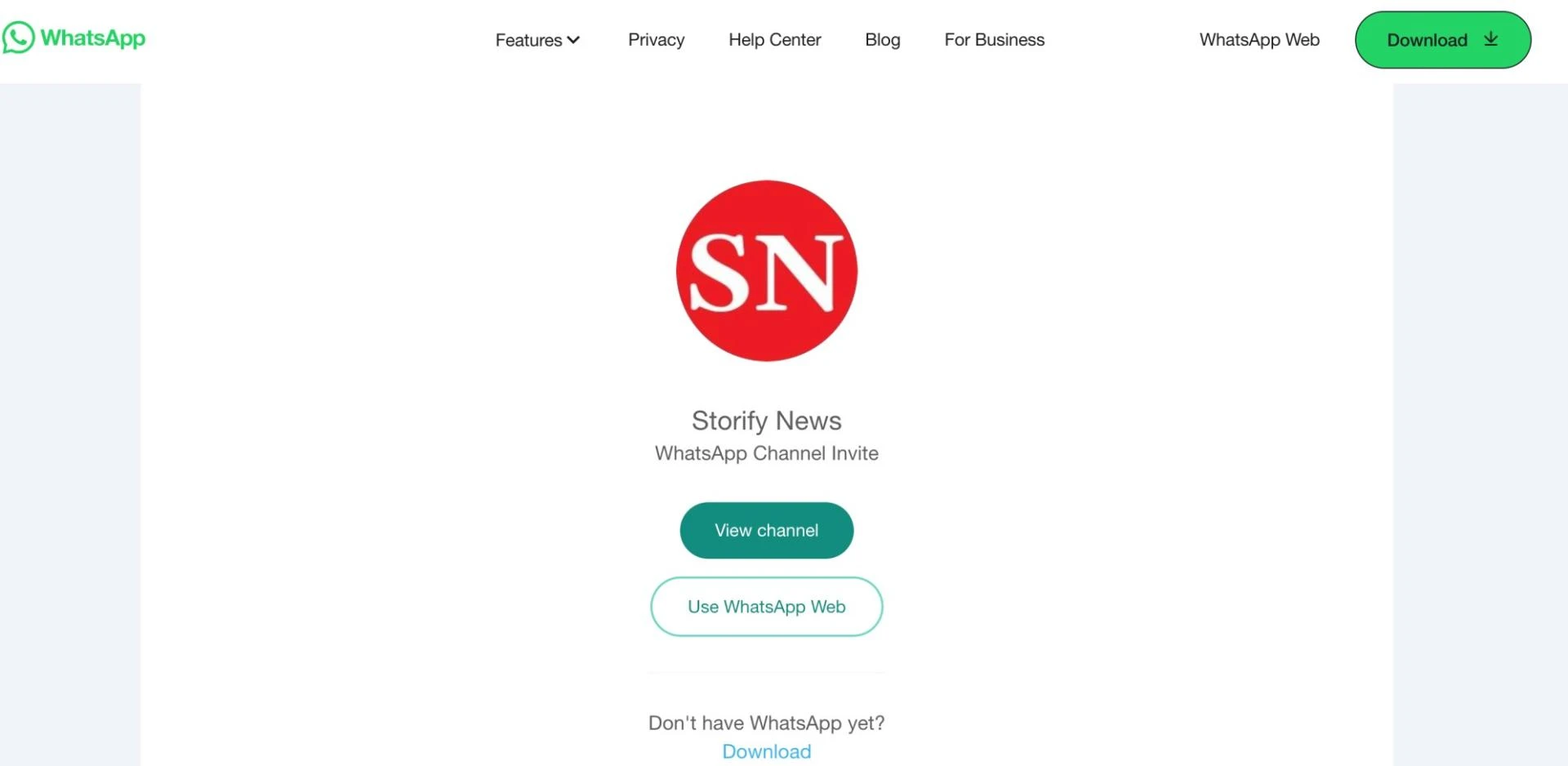 Storify News is Now on WhatsApp Channels: Here’s How to Follow Us