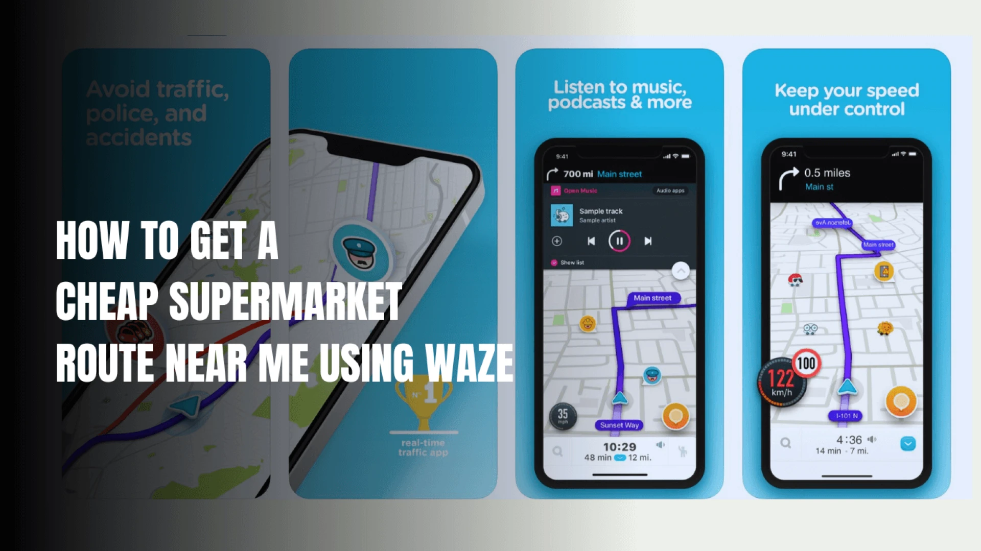 How to get a cheap supermarket route near me using Waze