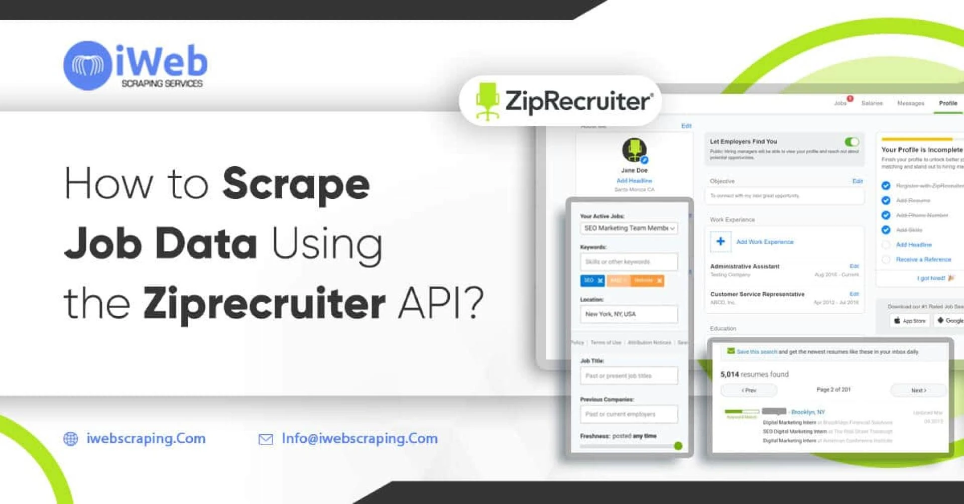 How To Scrape Job Data Using The Ziprecruiter API?