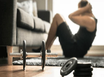 Exercise at home with equipment