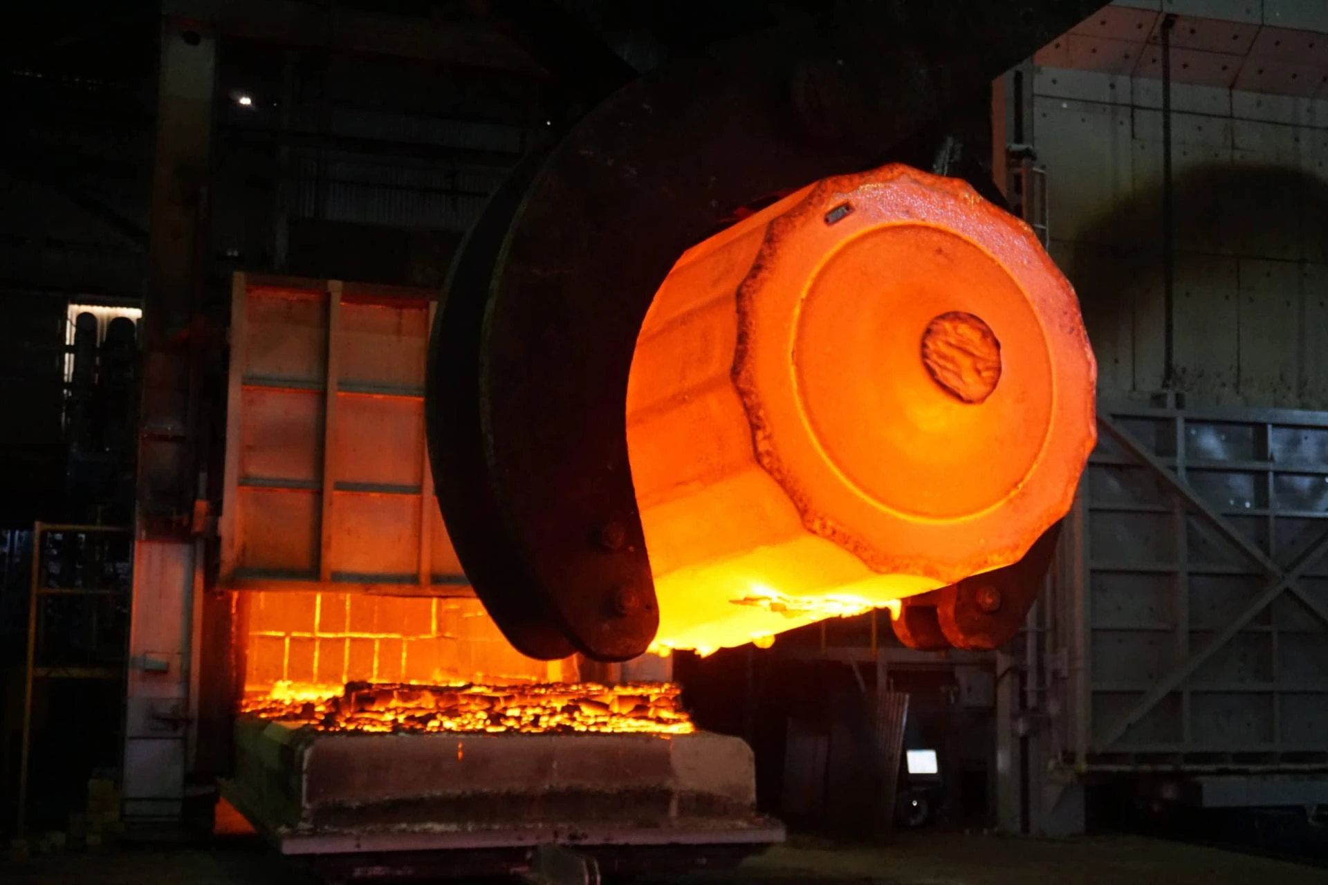 Forged grain is the product of Forging with grains of metals pushed against each other through a for