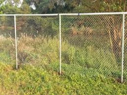 Fencing is a structure that encloses an area; usually constructed from posts that are connected by r