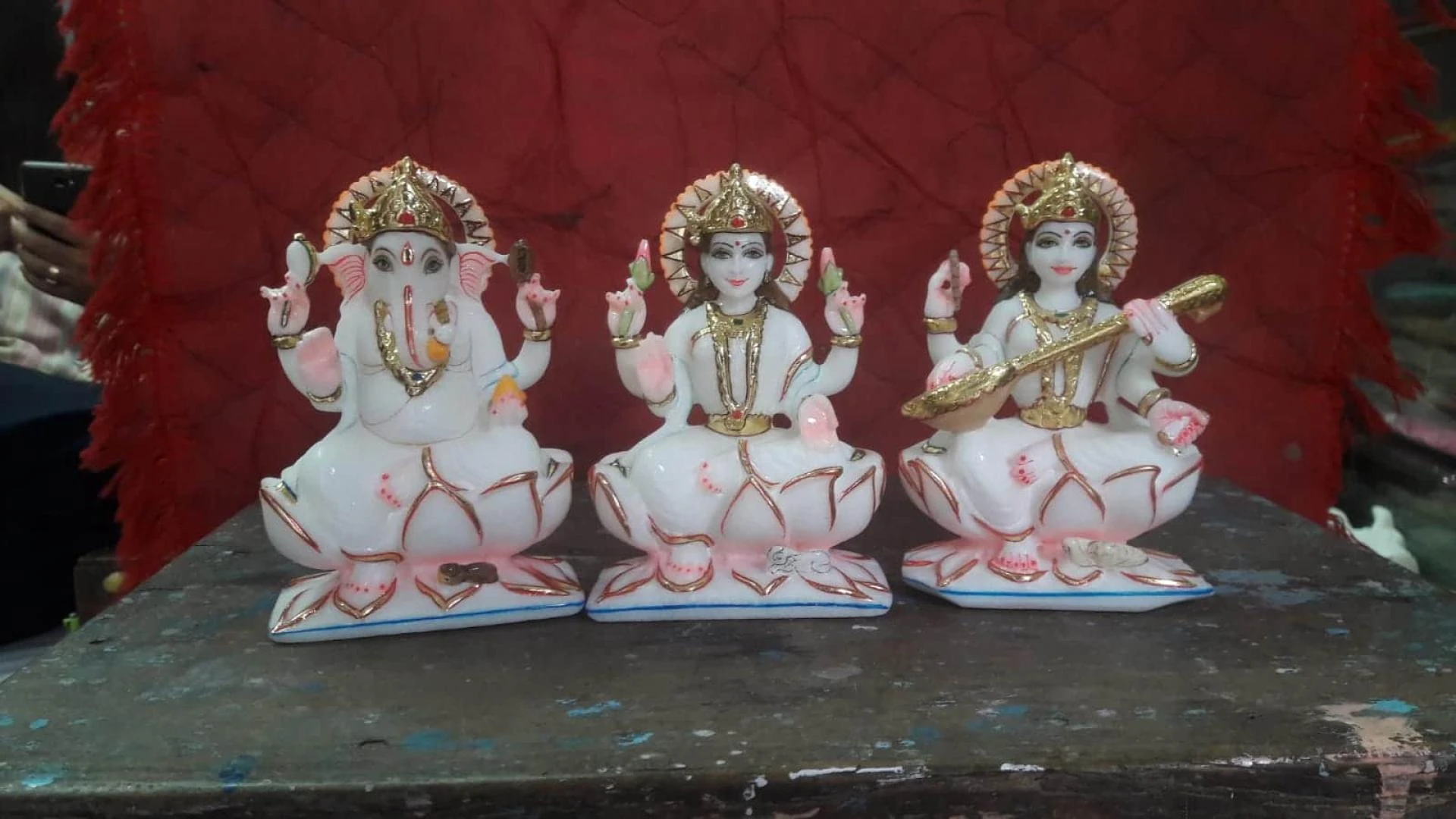 Marble Ganesh Laxmi Murti