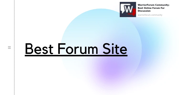 Warrior Forum - online discussion groups