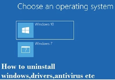 Step by Step process of uninstall drivers and software.