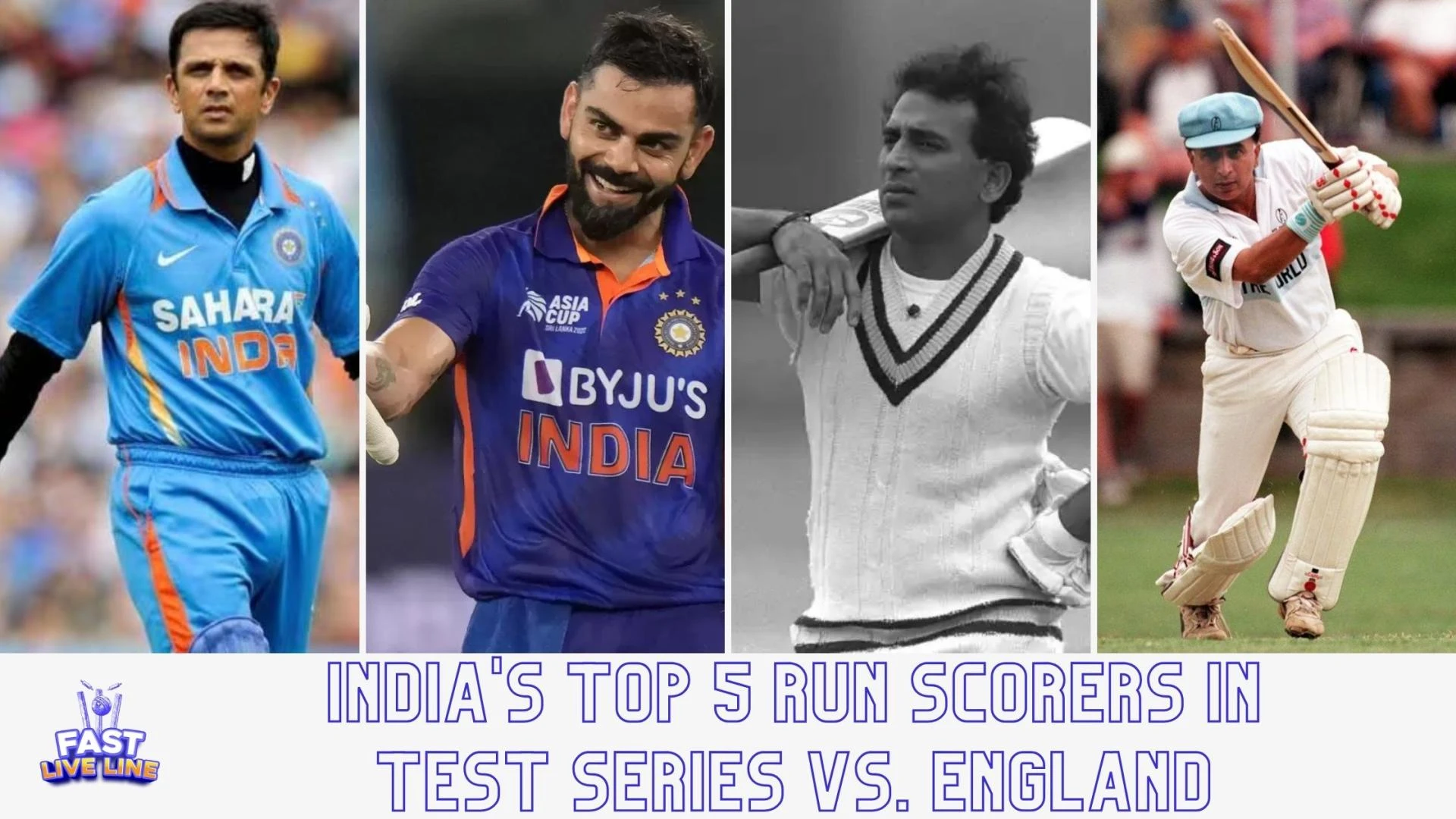 India's Top 5 Run Scorers in Test Series vs. England