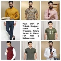 Men's Fashion Collection: Stylish Shirt, T-shirt &amp; Nehru Jacket or Kurta Collection