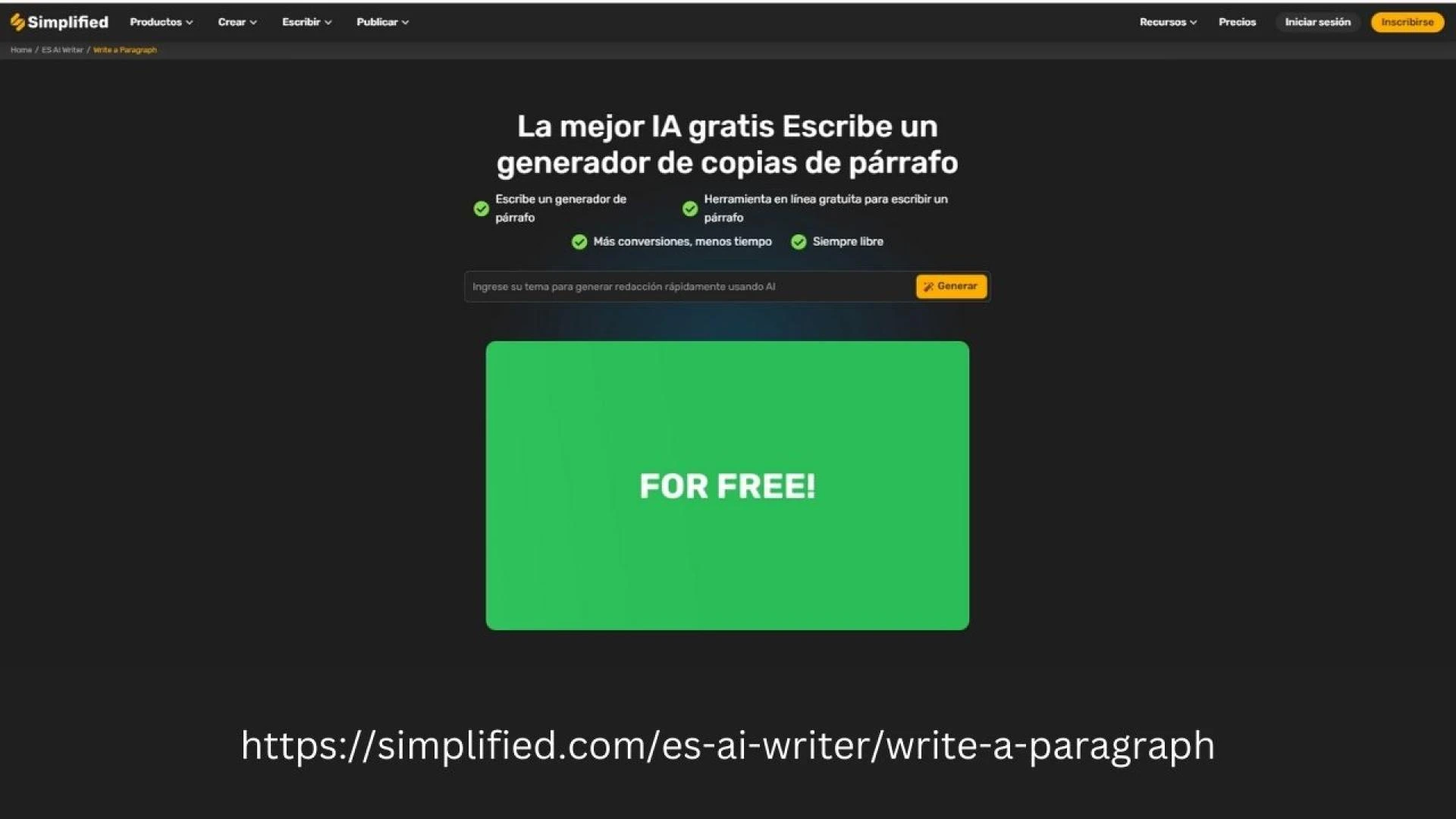 Simplified: La Mejor Herramienta en Línea para Escribir Párrafos de Calidad