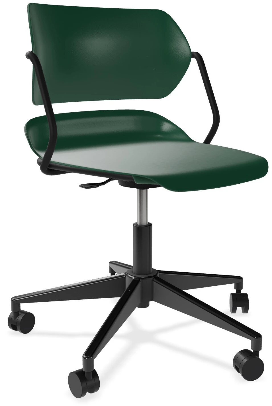 Dark Green Armless Desk Chair