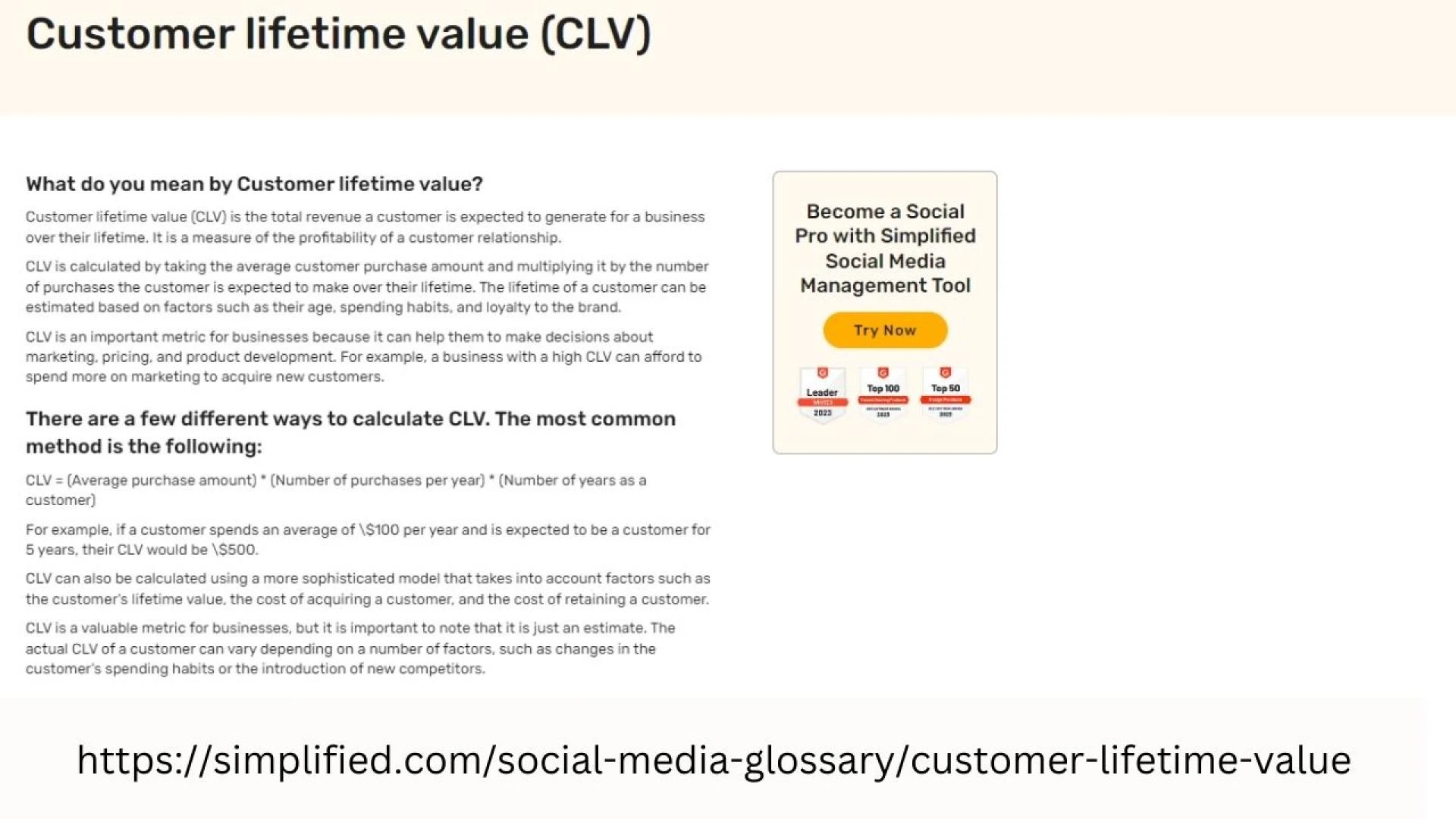 Deciphering the True Meaning of Customer Lifetime Value in the Social Media Landscape: Simplified's Guide
