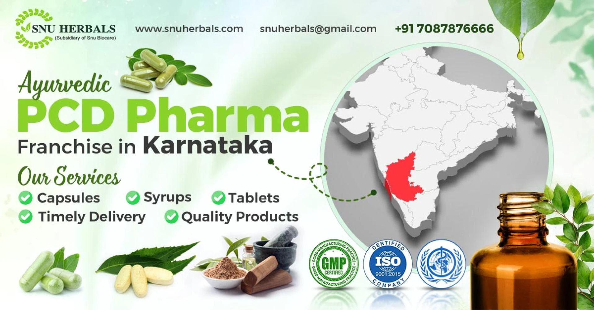 Invest in an Ayurvedic PCD Pharma Franchise with SNU Herbals in Karnataka