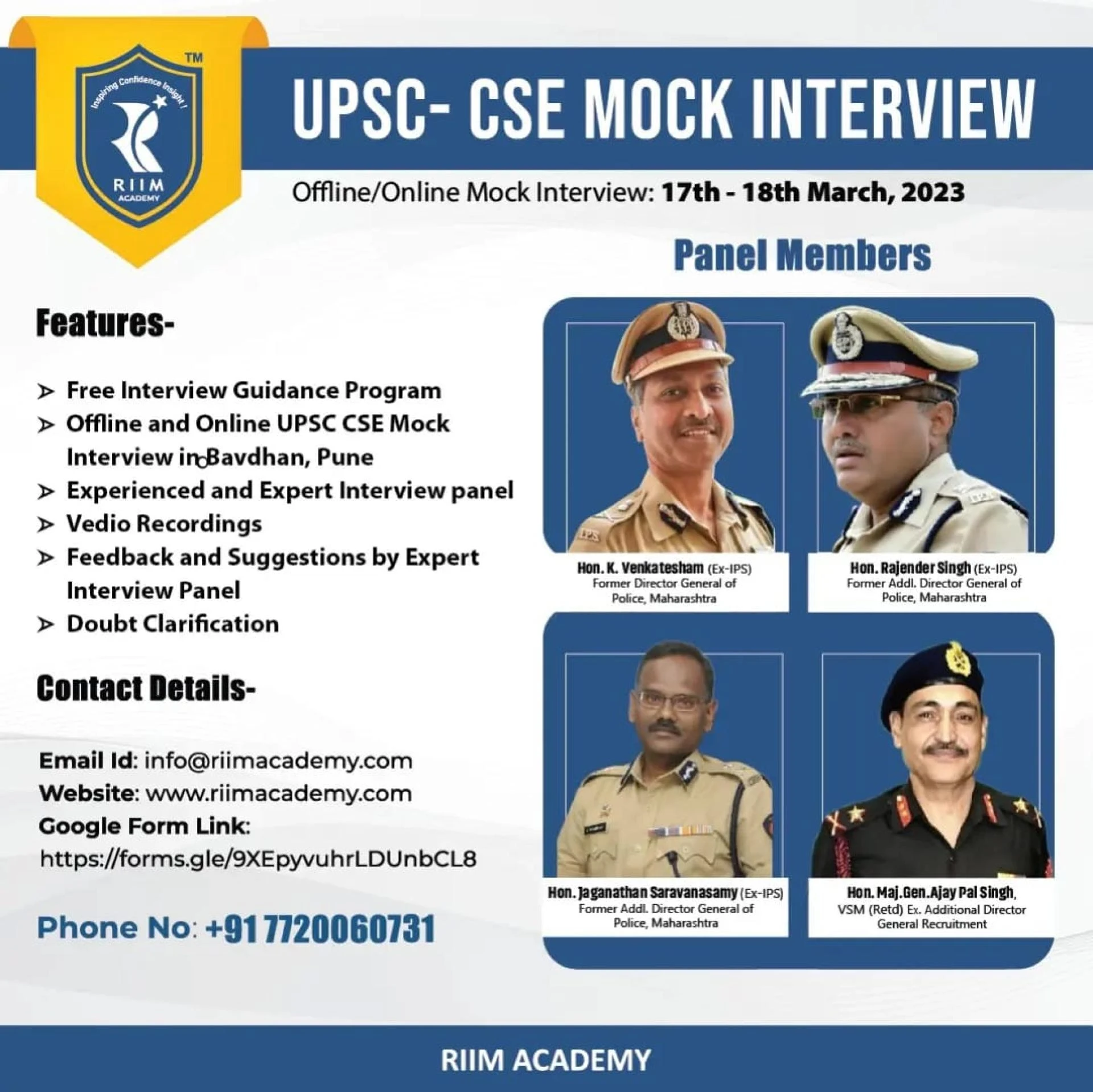 FREE Register For UPSC CSE Mock Interview
