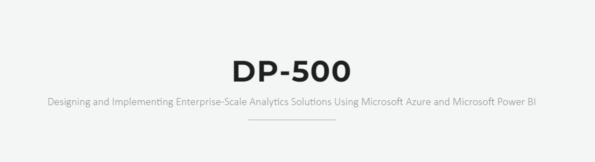 Microsoft DP-500 questions and answers