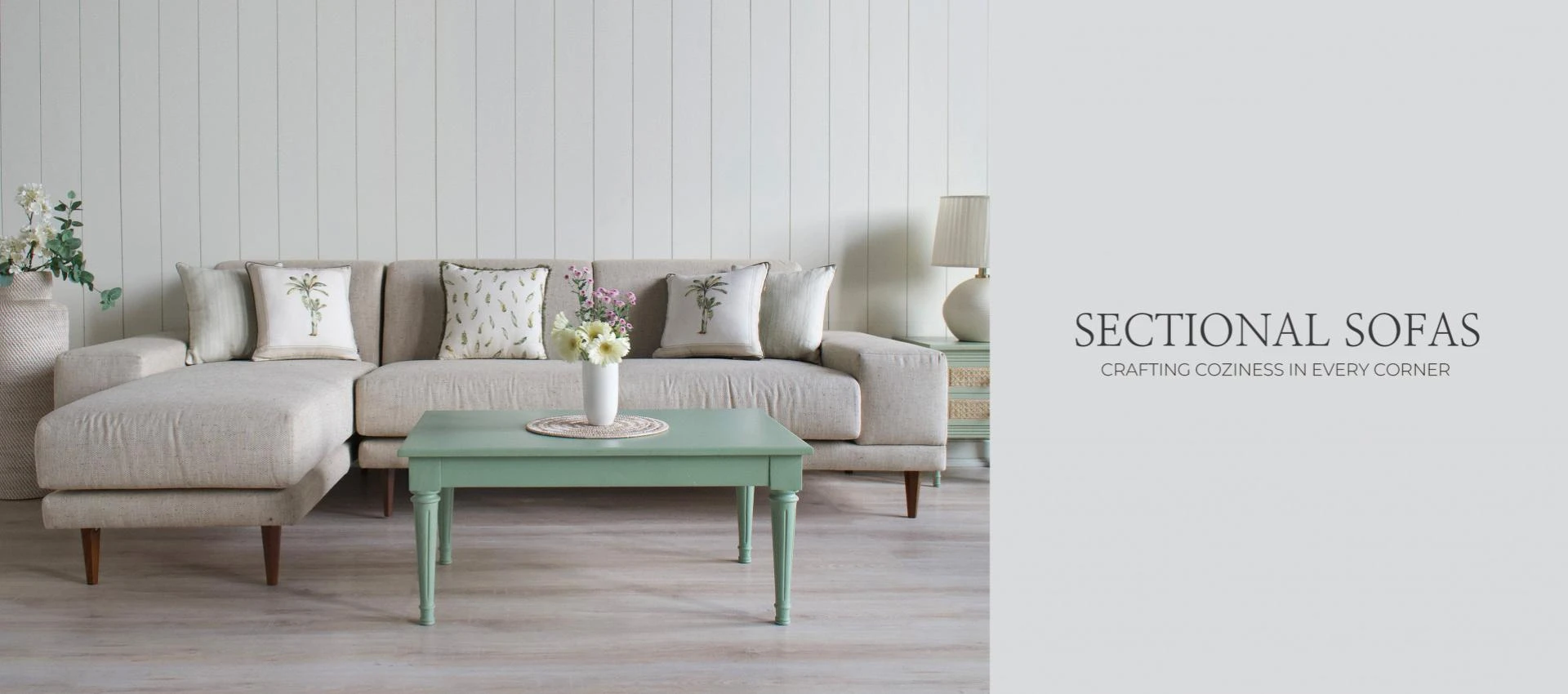 Transform Your Living Space with Gulmohar Lane's Modern Sectional Sofas