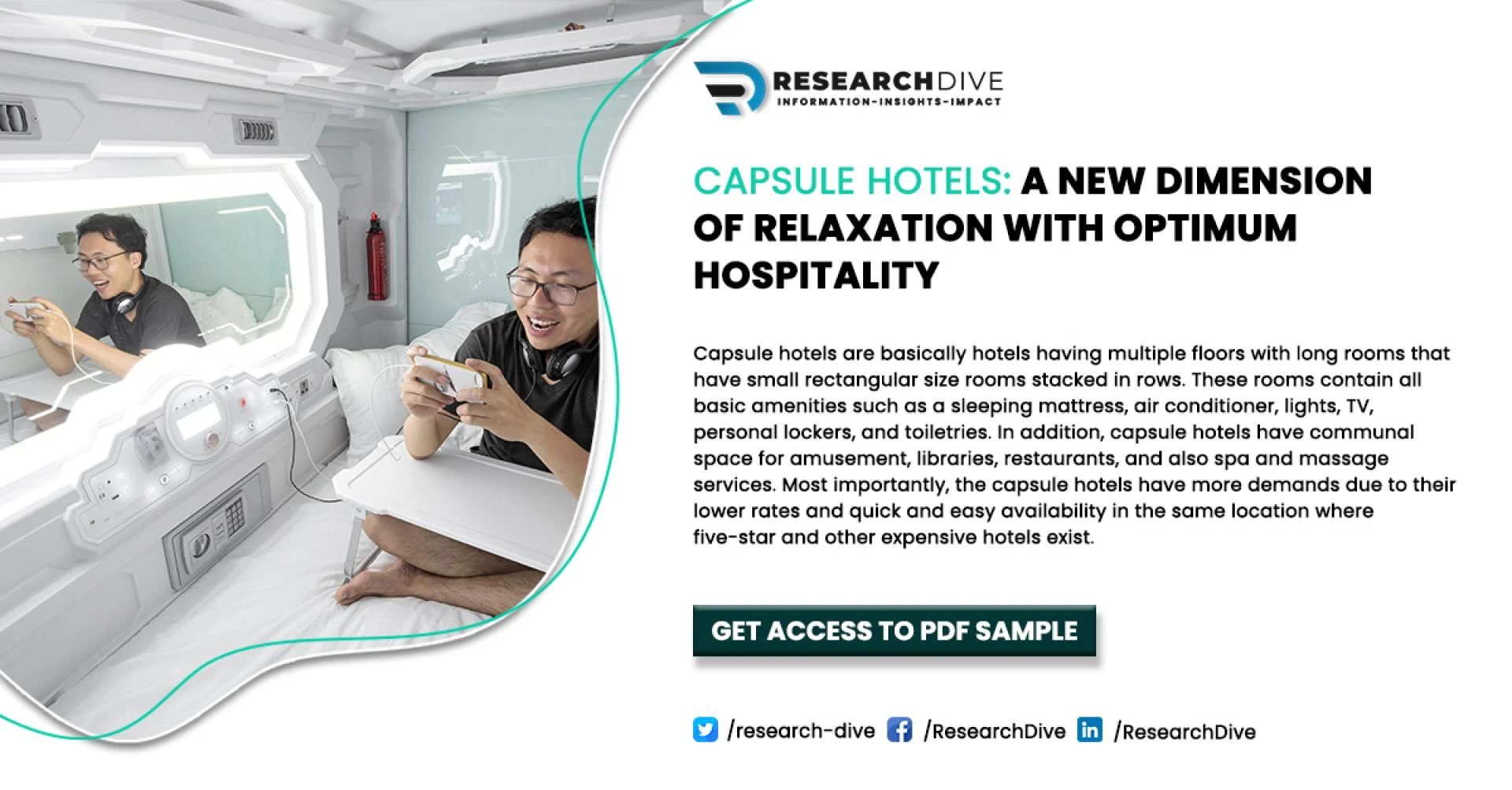 Capsule Hotel Market Outlooks 2018: Industry Analysis, Growth rate, Cost Structures and Future Forecasts to 2028