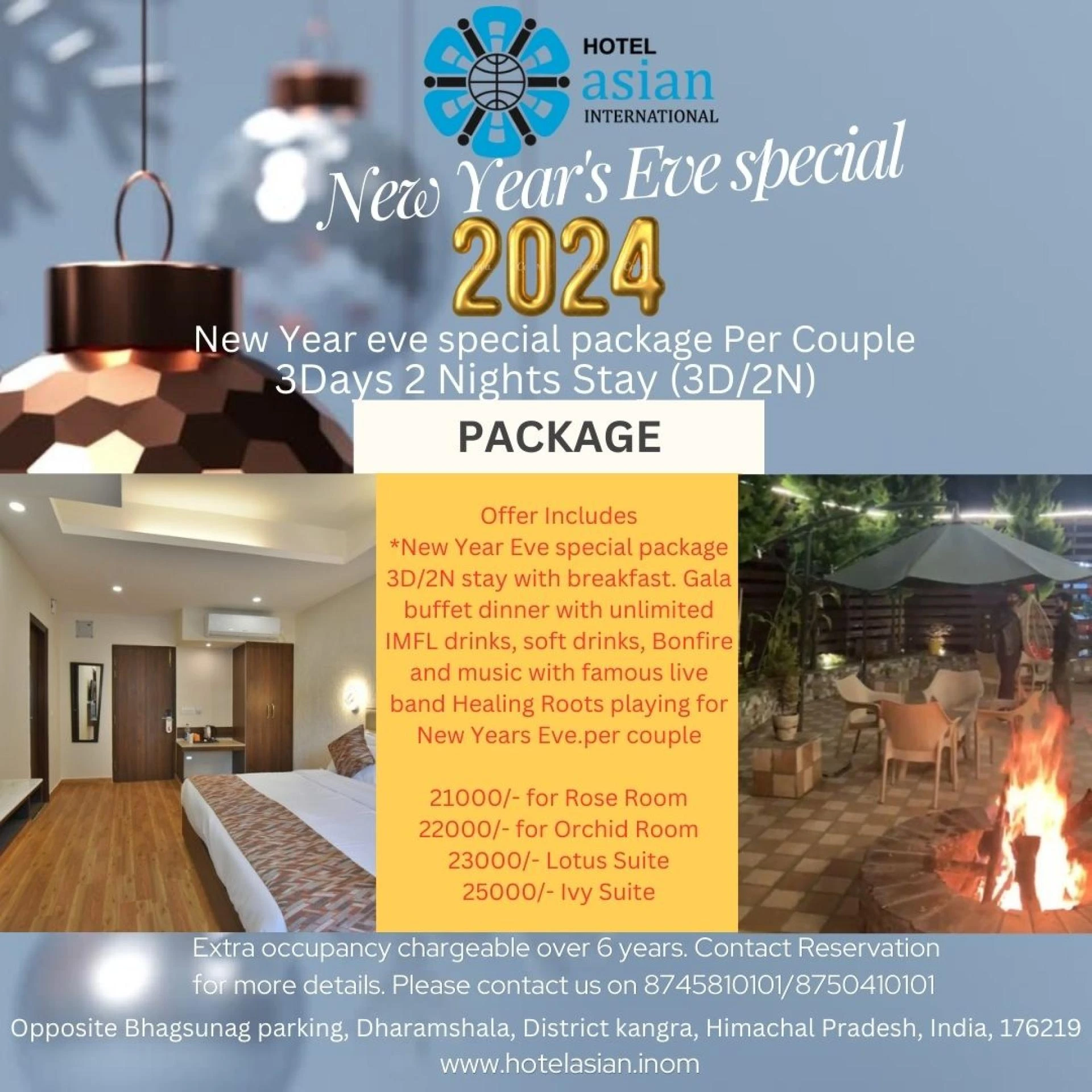 NYE: 3D/2N, Gala Dinner, IMFL, Bonfire &amp; Music