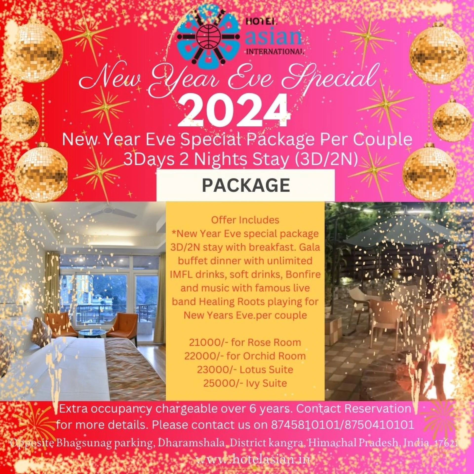 New Year's Eve Special Package per Couple +91 8745810101