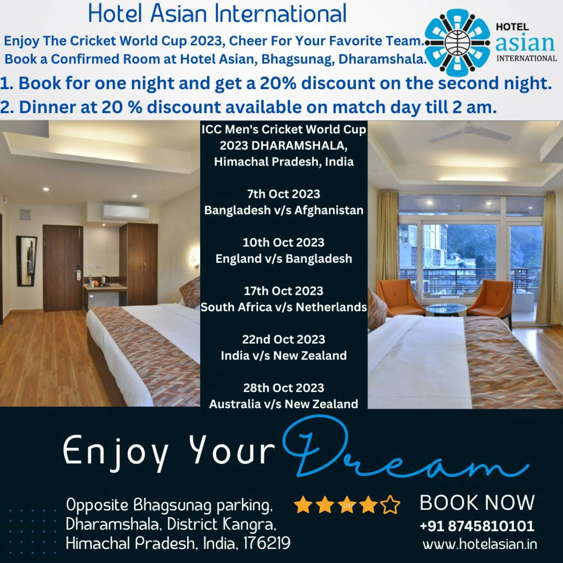 Hotels in Near HPCA Stadium, Dharamshala